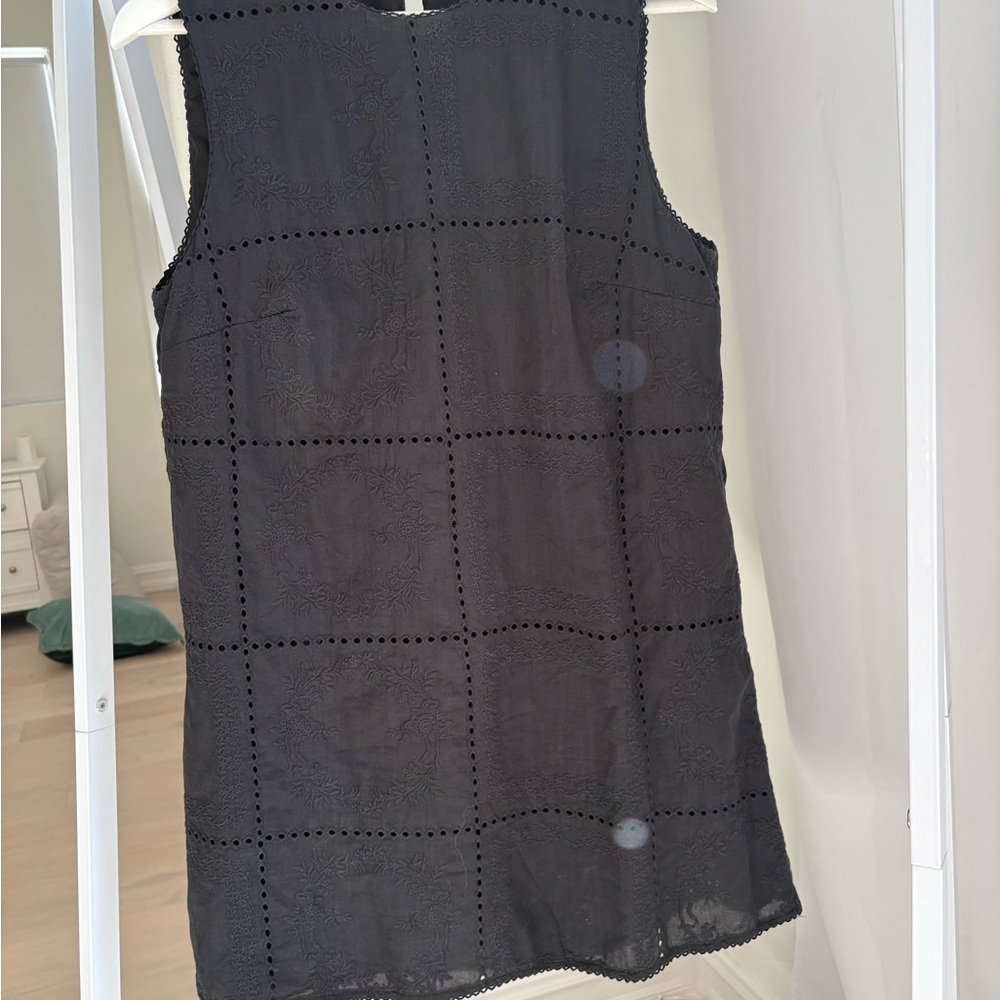 Divided Charcoal Lace Shift Dress